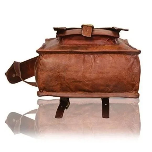 New Handmade Goat Leather backpack 15 inch - Picture 7 of 10